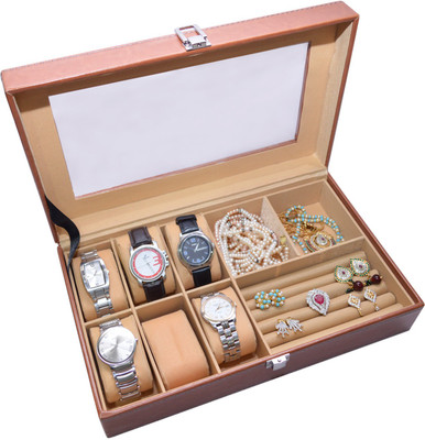 

Knott Exclusive Tan watch cum jewellery case Jewellery Case Vanity Box(Tan)