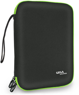 

Gizga Essentials Portable Universal Travel Organizer Pouch for Cosmetic Makeup Brush Jewelry Rugged, Shock Proof, Water Resistant Vanity Box(Black)