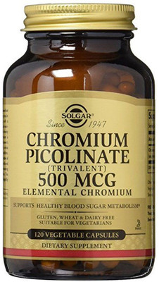 

Solgar Chromium Picolinate 500 mcg, 120 Vegetable Capsules(20 No)