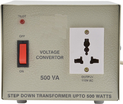 

PagKis HEC500 220V to 110V Voltage Converter for Eletronic Items for US, Canada Electronic Products upto 500 Watt Step Down Transformer 500W(Off White)