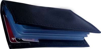 

Eagle Buzz Men Black Genuine Leather Card Holder(12 Card Slots)