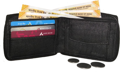 

Rosset Men Tan Artificial Leather Wallet(3 Card Slots), Black