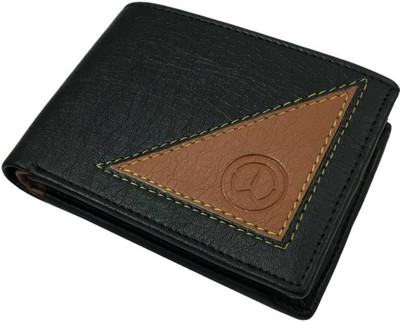

KnW Men Black Artificial Leather Wallet(3 Card Slots)