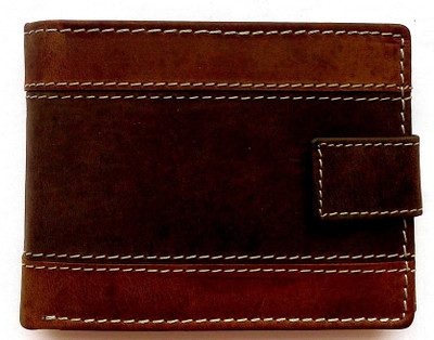 

RN Fashion Men Brown Genuine Leather Wallet(10 Card Slots)