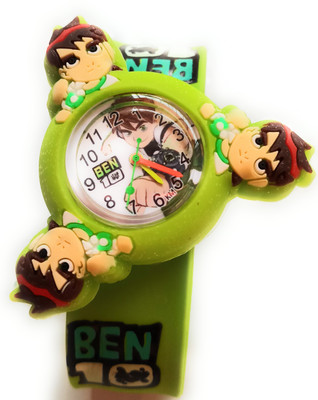 

SS Traders -Cute Green fidget spinner Analog Strap watch for kids Watch - For Boys & Girls