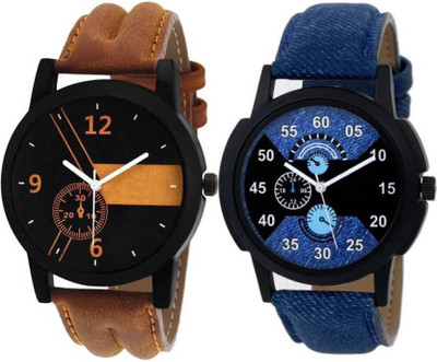 

varni fashion Blue And Brown Designer Sporty Watch For Men And Boys Watch - For Men