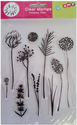 

Vardhman Clear Rubber stamp Big Size Ferns Design, used in textile & block printing, card & scarpbook making