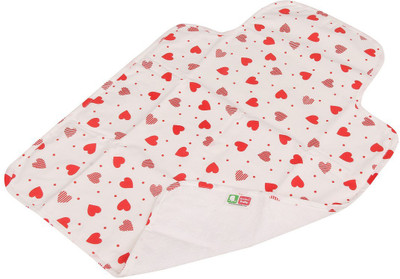 

Brother Baby Washable Poplin Changing Mat CHANGE MAT Hearteen(Outer- Poplin, Inner -Terry, Red & white)