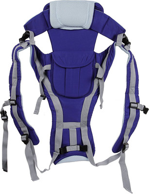 

KIDLAND Generic 1 Pc Adjustable Hands-Free 4-in-1 Baby Carrier with Comfortable Head Support & Buckle Straps - Color: Red (Strep color may vary) Baby Carrier(Red, Front carry facing out)