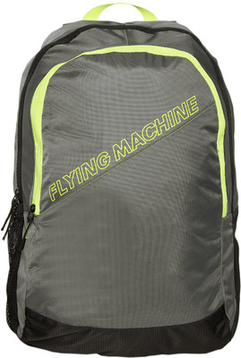 

Flying Machine Elegant Youth 18 L Backpack(Grey, Green), Dark grey