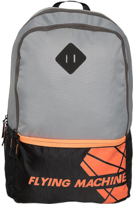 

Flying Machine Elegant Youth 18 L Backpack(Black, Grey, Orange), Light green