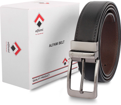 

Alfami Men Formal, Party, Casual Black, Brown Texas Leatherite Reversible Belt