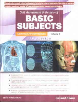 Self Assessment review of Basic subjects Anatomy and Forensic Medicine Vol 2 , 5/ed(English, Paperback, ARVIND ARORA)