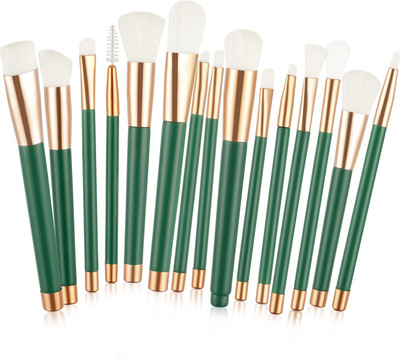 

Foolzy Makeup Brushes Set 15 Pcs Perfect Starter Kit Liquid Foundation Powder Blending Brush(Pack of 15)