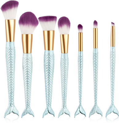 

Foolzy 7 Pcs Fish Tail Makeup Brush Set Cosmetic Eyeliner Eyebrow Makeup Brushes Tools(Pack of 7)