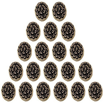 

Fabric and Lace BTO21i Metal, Fabric Buttons(Pack of 20)