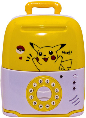 

KIDLAND Speaking Money Safe For Kids with Smart Electronic Lock | Piggy Bank for Coin/Bills, ATM Piggy Bank, Safe Coin Bank Coin Bank(Yellow)