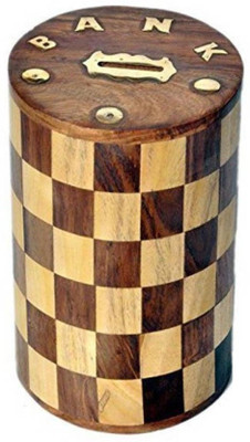 

Sublime Arts Wooden Coin Bank(Brown, Yellow)