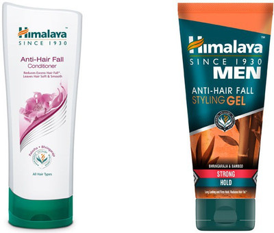 

Himalaya Anti Hair Fall Conditioner, Men Anti Hair Fall Styling Gel(Set of 2)