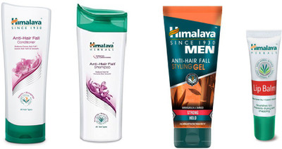 

Himalaya Anti Hair Fall Conditioner, Anti Hair Fall Shampoo, Men Anti Hair Fall Styling Gel, Lip Balm(Set of 4)