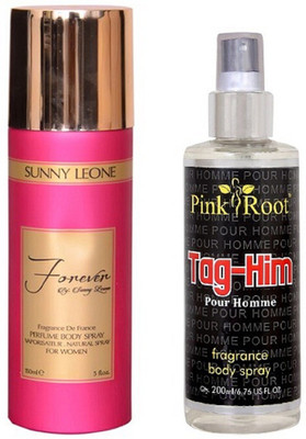 

Pink Root TAG HIM BODY SPRAY WITH SUNNY LEOAN FOREVER PINK DEO PACK OF 2(Set of 2)