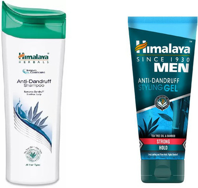 

Himalaya Anti Dandruff Shampoo, Men Anti-Dandruff Styling Gel(Set of 2)