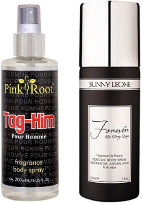 

Pink Root TAG HIM BODY SPRAY WITH SUNNY LEOAN FOREVER MEN DEO PACK OF 2(Set of 2)