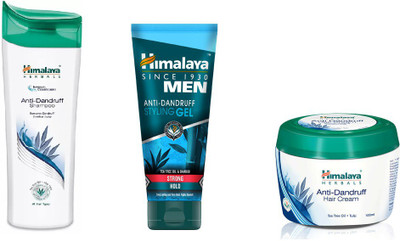 

Himalaya Anti Dandruff Shampoo, Anti Dandruff Cream, Men Anti Hair Fall Styling Gel(Set of 3)