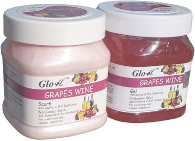 

Glow Right GRAPES WINE SCRUB With GRAPES WINE GEL(Set of 2)