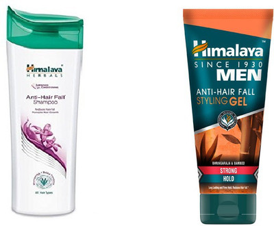 

Himalaya Anti Hair Fall Shampoo, Men Anti Hair Fall Styling Gel(Set of 2)