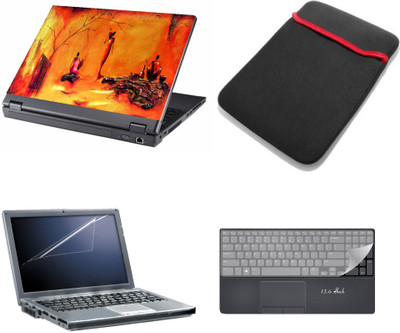 

Gallery 83 ® 4 in 1 combo laptop sleeve , key protector, screen guard, laptop skin 15.6 inch laptop.1148 Combo Set