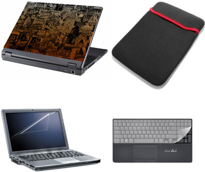 

Gallery 83 ® 4 in 1 combo laptop sleeve , key protector, screen guard, laptop skin 15.6 inch laptop.1230 Combo Set