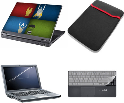 

Gallery 83 ® 4 in 1 combo laptop sleeve , key protector, screen guard, laptop skin 15.6 inch laptop.1222 Combo Set