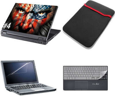 

Gallery 83 ® 4 in 1 combo laptop sleeve , key protector, screen guard, laptop skin 15.6 inch laptop.1194 Combo Set