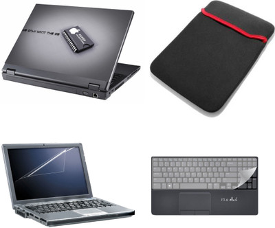 

Gallery 83 ® 4 in 1 combo laptop sleeve , key protector, screen guard, laptop skin 15.6 inch laptop.1165 Combo Set