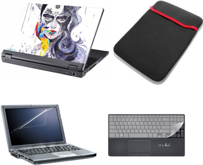 

Gallery 83 ® 4 in 1 combo laptop sleeve , key protector, screen guard, laptop skin 15.6 inch laptop.1095 Combo Set