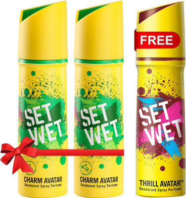 

Set Wet Charm Avatar Perfume Spray Deodorant Spray - For Men(450 ml, Pack of 3)