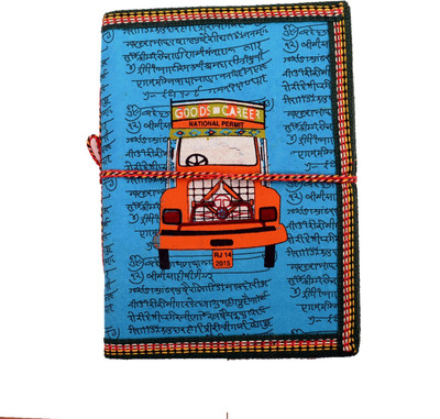 

Purpledip Book-size Diary(Handmade Paper Journal with Thread Closure 'Arount The World', Multicolor)