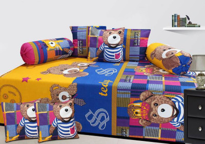 WI International Polycotton Cartoon Diwan Set available at flipkart for Rs.369