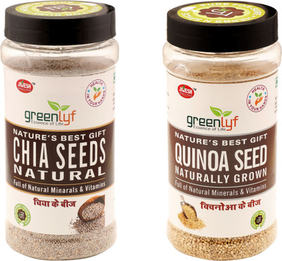 

JIWESH Quinoa Seeds, Chia Seeds(500 g, Pack of 2)