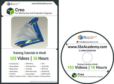 

SS eAcademy Creo 3.0 Training Tutorials in Hindi (103 Videos | 16 Hours) [DVD](MP4)