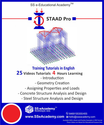 

SS eAcademy Professional Staad Pro Training Tutorials with Example in English ( 25 Videos | 4 Hours ) [USB](USB)