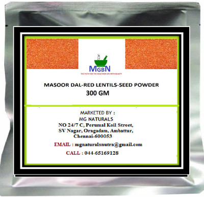 

MGBN MASOOR DAL-RED LENTILS-SEED POWDER-300 GM(300 g)