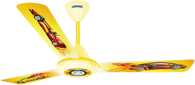 

Luminous 1200MM PLAY CAR 3 Blade Ceiling Fan(Yellow, Pack of 1)