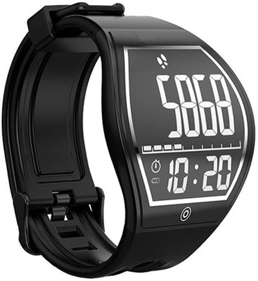 

Smiledrive Curve Fitness Watch Activity Tracker Band with E-ink Display, Ipx4 Waterproof Pedometer, Calorie & Sleep Monitor Fitness Band(Black, Pack of 1)