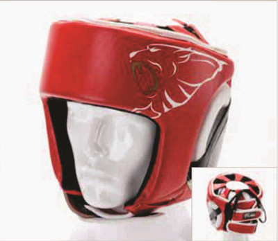

CARBON CLAW HEAD GUARD LEATHER NO CHEEK Boxing Head Guard(SMALL, Red)