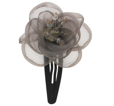 

Anuradha Art Jewellery Side Pin Tic Tac Clip(Grey)