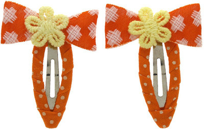 

Anuradha Art Jewellery Side Pin Tic Tac Clip(Orange)