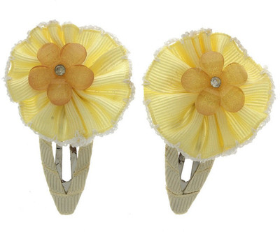 

Anuradha Art Jewellery Side Pin Tic Tac Clip(Yellow)