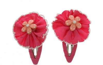 

Anuradha Art Jewellery Side Pin Tic Tac Clip(Pink)